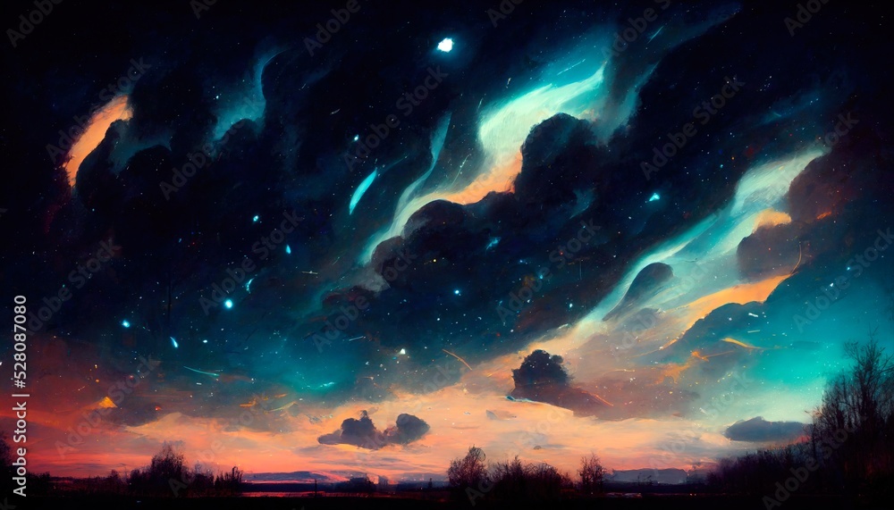 Abstract picture of night sky background