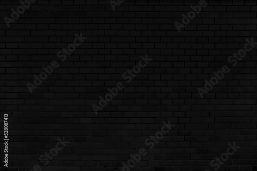 Black brick wall texture surface for background.