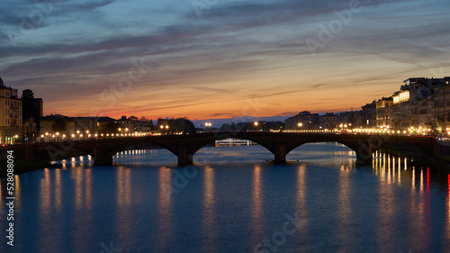 Firenze - Tramonto sull'Arno.