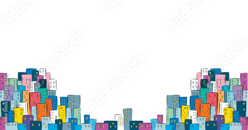 città, paesaggio urbano, case, palazzi