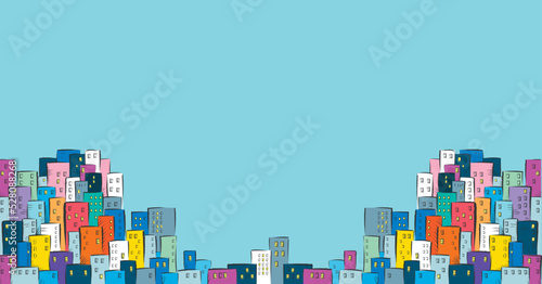 città, paesaggio urbano, case, palazzi