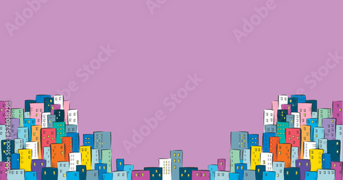 città, paesaggio urbano, case, palazzi