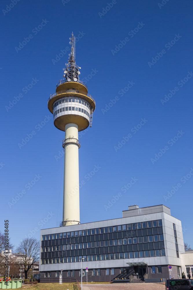 Radar tower in the city center of Bremerhaven, Germany Radar tower in the city center of Bremerhaven, Germany