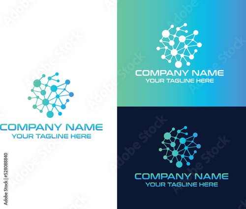 technology-and-blockchain-logo-vector
