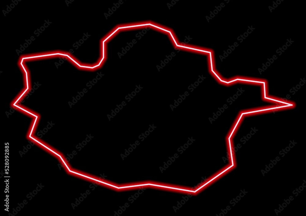 Red glowing neon map of Bedford United Kingdom on black background. Red glowing neon map of Bedford United Kingdom on black background.