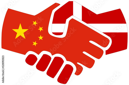 China - Denmark handshake