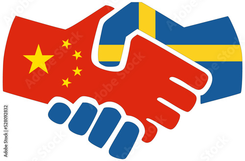 China - Sweden handshake