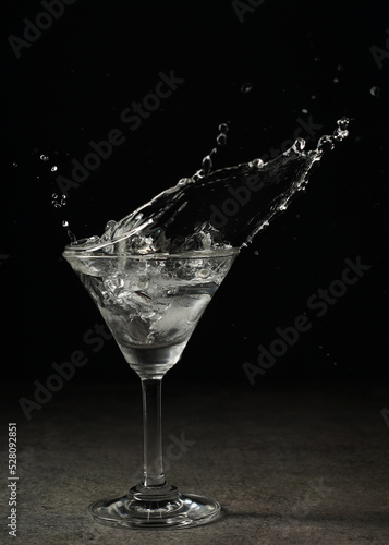 splash in glass