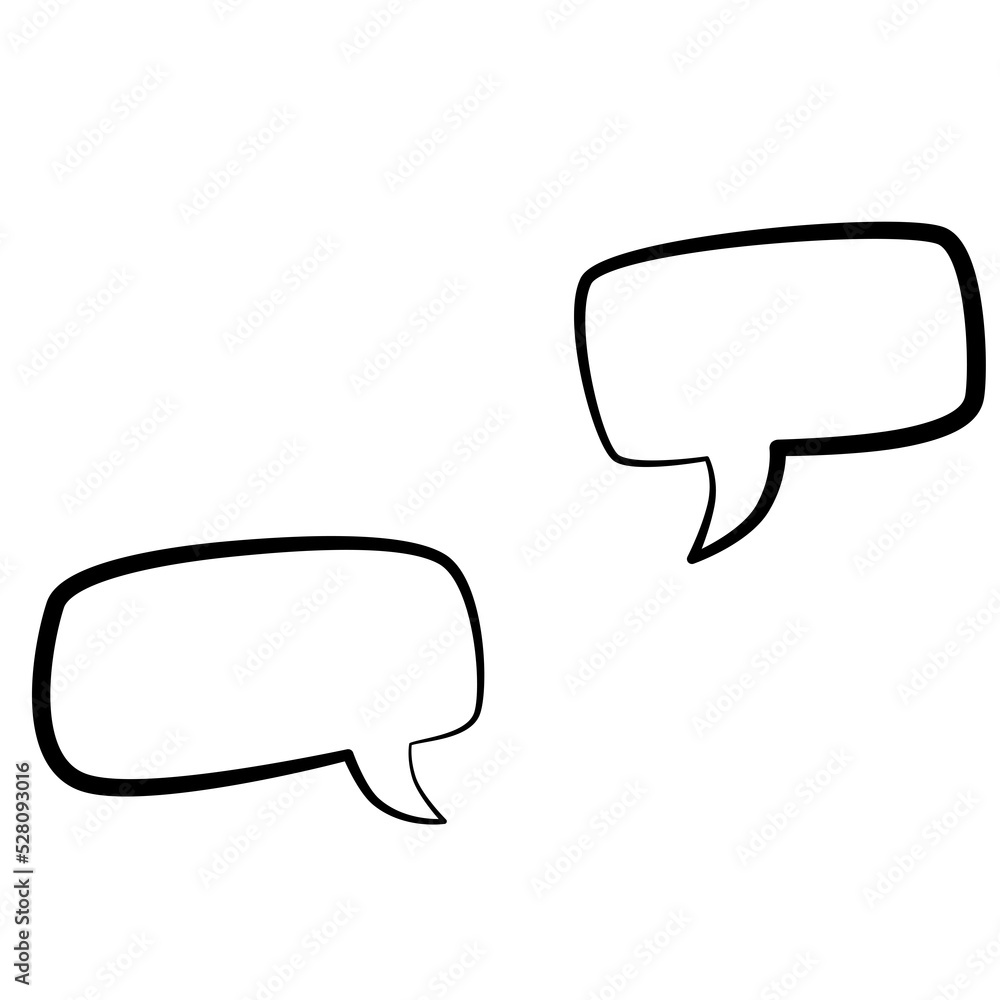 Speech bubble hand draw doodle. Speech bubble hand draw doodle.