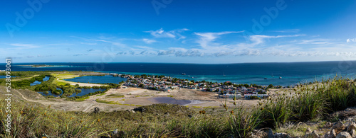 Aerial panoramic view of Los Roques town. Los Roques National Park  Venezuela.