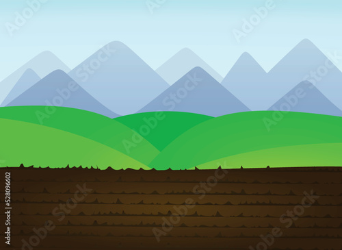 Agriciultural  land soil . farm. vector