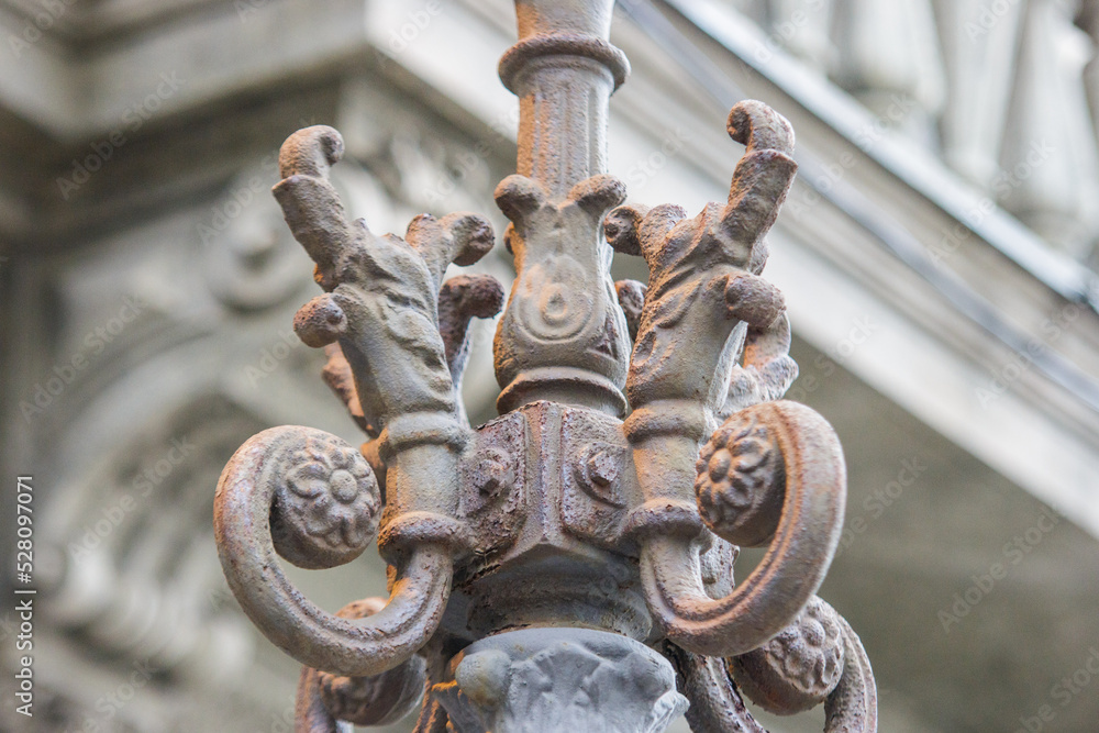 detail of an old street lamp in Rio de Janeiro, Brazil. detail of an old street lamp in Rio de Janeiro, Brazil.