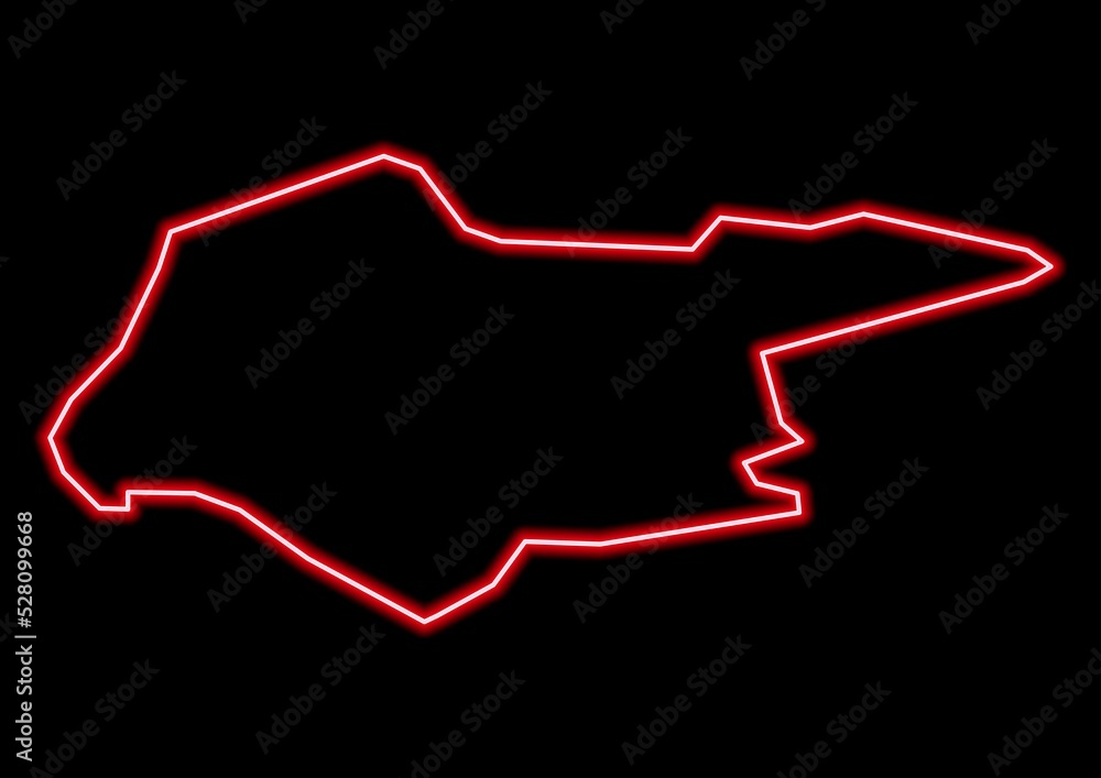 Red glowing neon map of Clackmannanshire United Kingdom on black background. Red glowing neon map of Clackmannanshire United Kingdom on black background.