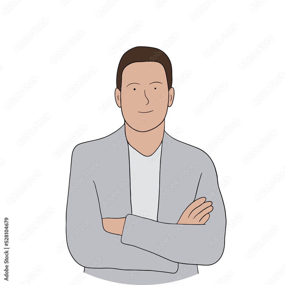 Young handsome man illustration Young handsome man illustration