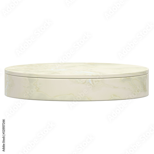 Marble round podium render for product placement
