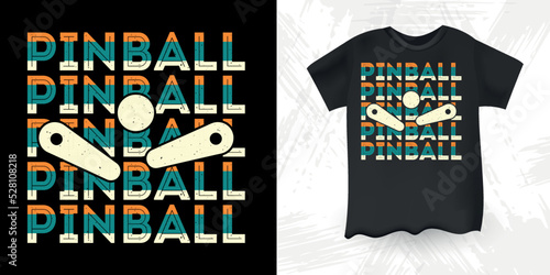 Funny Pinball Wizard Retro Vintage Pinball T-shirt Design