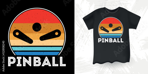 Funny Pinball Wizard Retro Vintage Pinball T-shirt Design