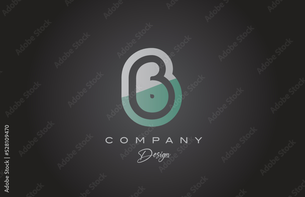 6 green grey number logo icon design. Creative template for company and business 6 green grey number logo icon design. Creative template for company and business