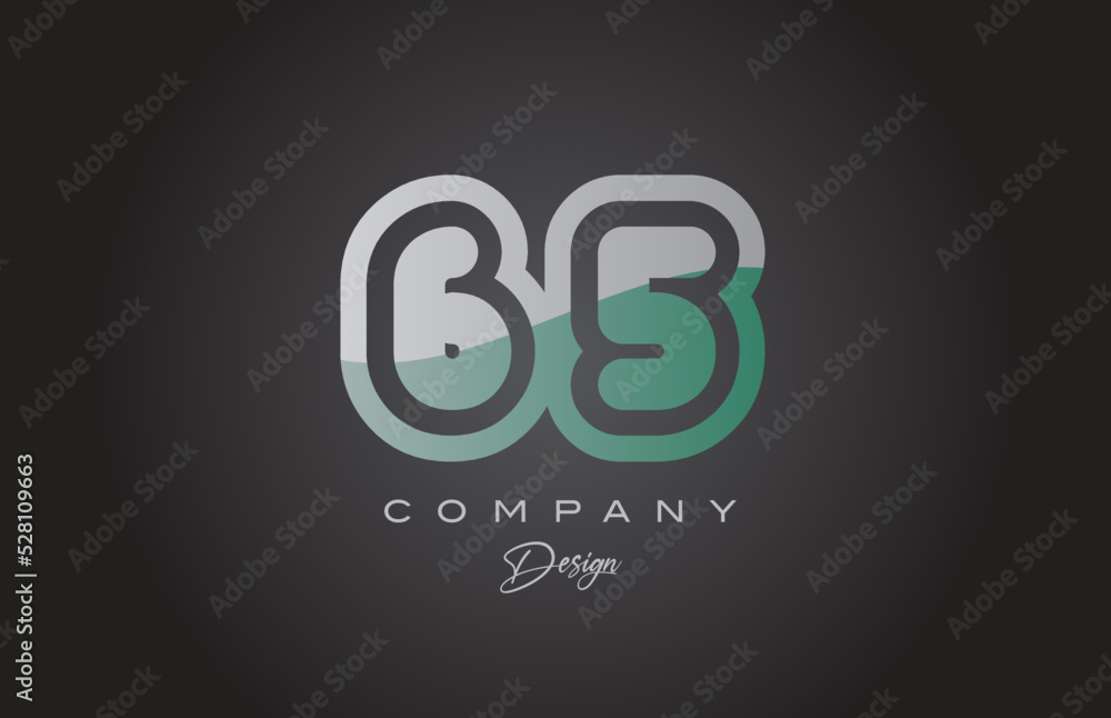 65 green grey number logo icon design. Creative template for company and business 65 green grey number logo icon design. Creative template for company and business
