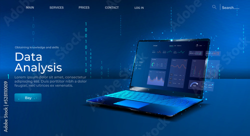 Data analyst consolidating financial information and reports on computer. Financial data management, financial software, digital data report concept. Vector illustration.