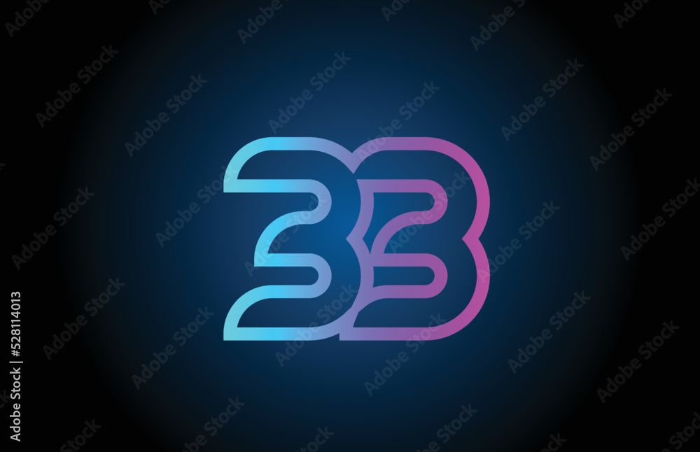 pink line 33 number logo icon design. Creative template for business and company pink line 33 number logo icon design. Creative template for business and company