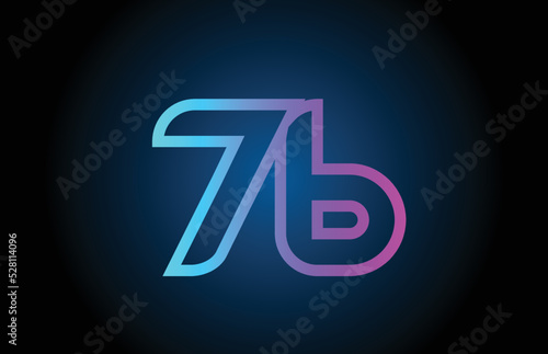 Free Download pink line 76 number logo icon design. Creative template for business and company - GFXLoad