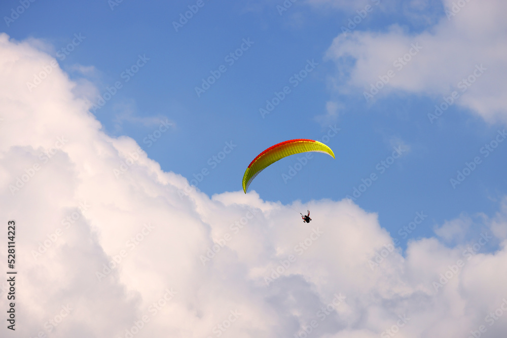 Paragliding in Interlaken, Switzerland. Interlaken is famous resort in paragliding flights. Paragliding in Interlaken, Switzerland. Interlaken is famous resort in paragliding flights.