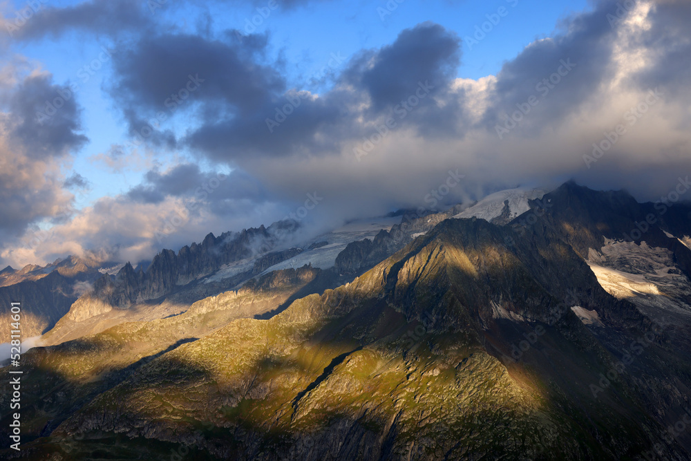 Obraz premium Fiescher Alps near Aletsch Arena, Switzerland, Europe