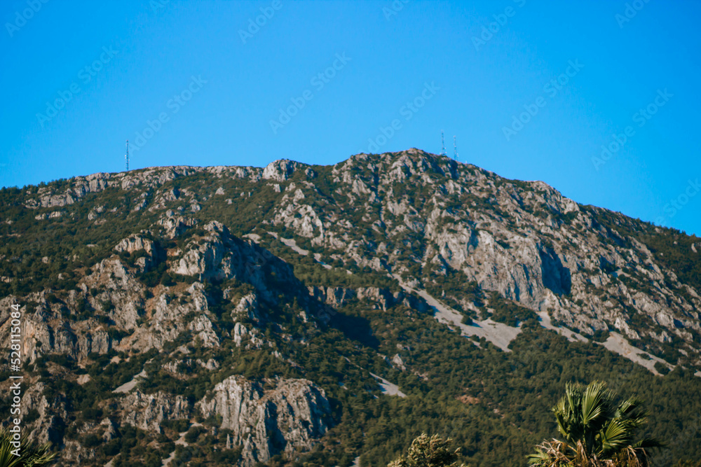 landscape with blue sky