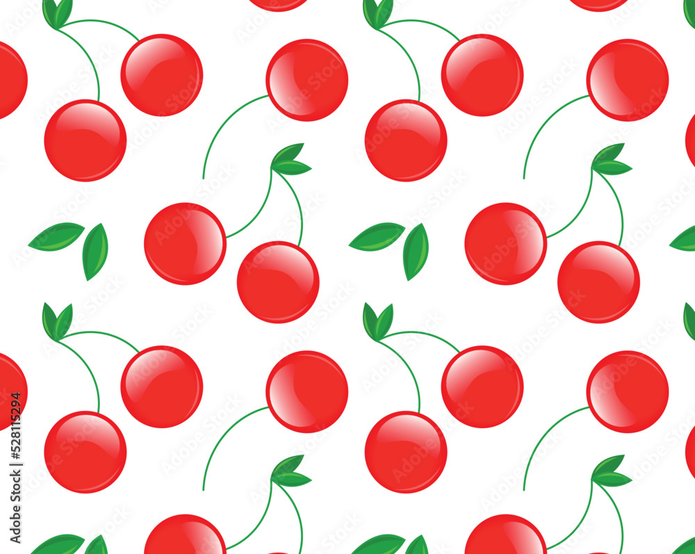 3d fruit cherry realistic pattern 