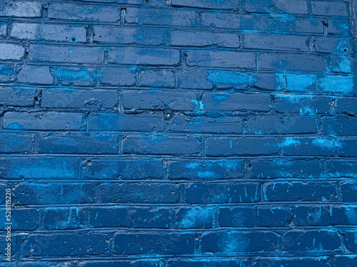 Blue brick wall background , blue brick texture photo