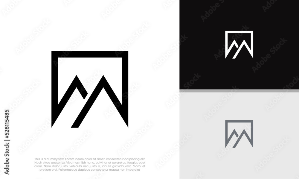 Initials M logo design. Initial Letter Logo. Innovative high tech logo template. Initials M logo design. Initial Letter Logo. Innovative high tech logo template.