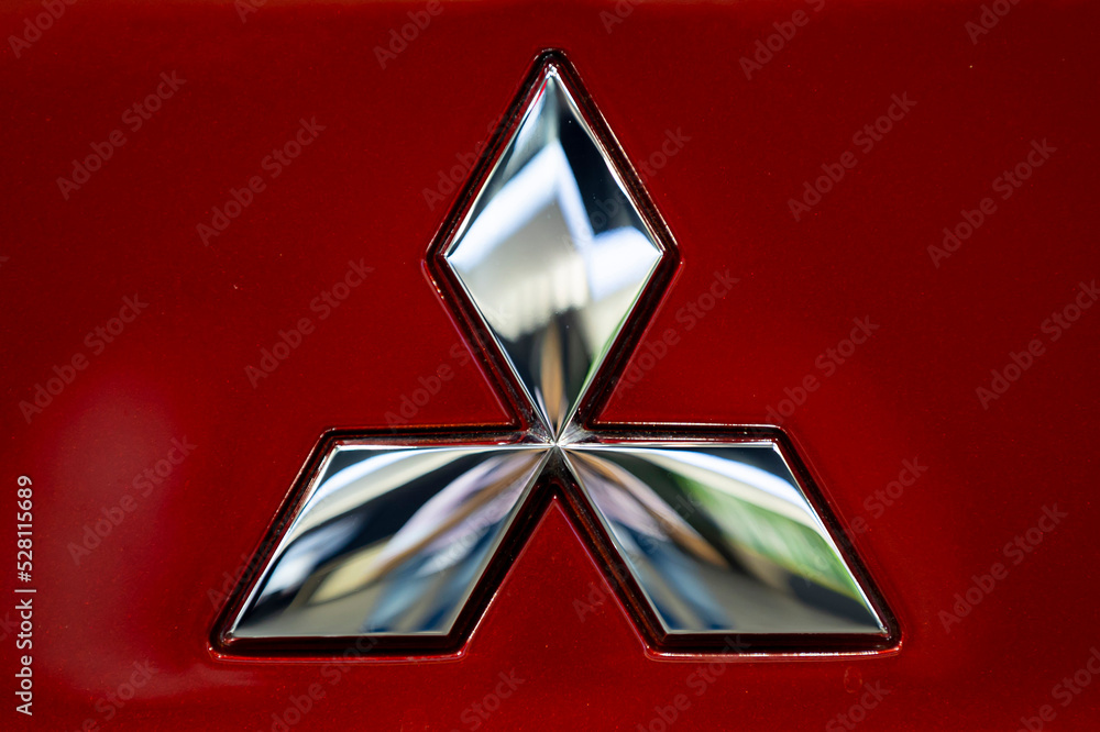 Mitsubishi logo emblem sign Stock Photo | Adobe Stock