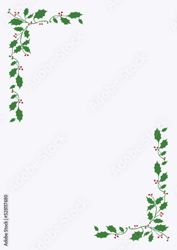 Vector Christmas Holly Border