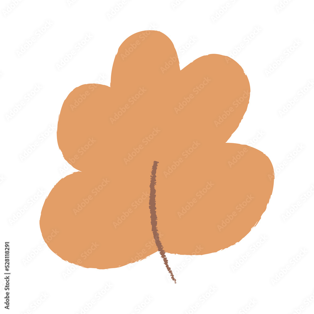 Abstract orange autumn leaf. Vector illustration on isolated background Abstract orange autumn leaf. Vector illustration on isolated background