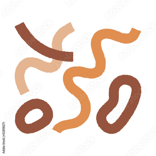 Wallpaper Mural Set of abstract doodle shapes on isolated background. Vector illustration Torontodigital.ca