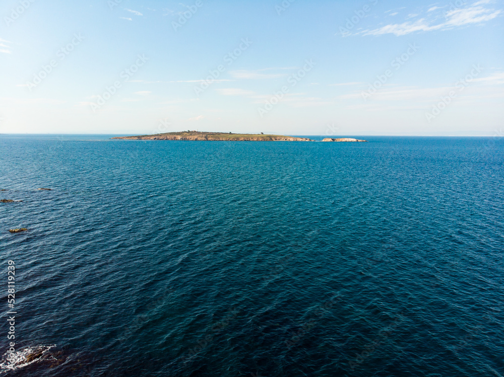 Aerial view of Bulgarian town Sozopol. Drone view from above. Summer holidays destination Aerial view of Bulgarian town Sozopol. Drone view from above. Summer holidays destination