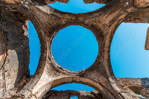 Collapsed dome of the Villaluenga del Rosario Cemetery, Cadiz, Spain