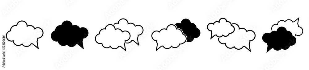 Speech Bubbles line icons set.Simple bubble chat icons.Talk bubbles.Empty speech clouds chat collection.Message box communication. Speech balloon. Speech Bubbles line icons set.Simple bubble chat icons.Talk bubbles.Empty speech clouds chat collection.Message box communication. Speech balloon.