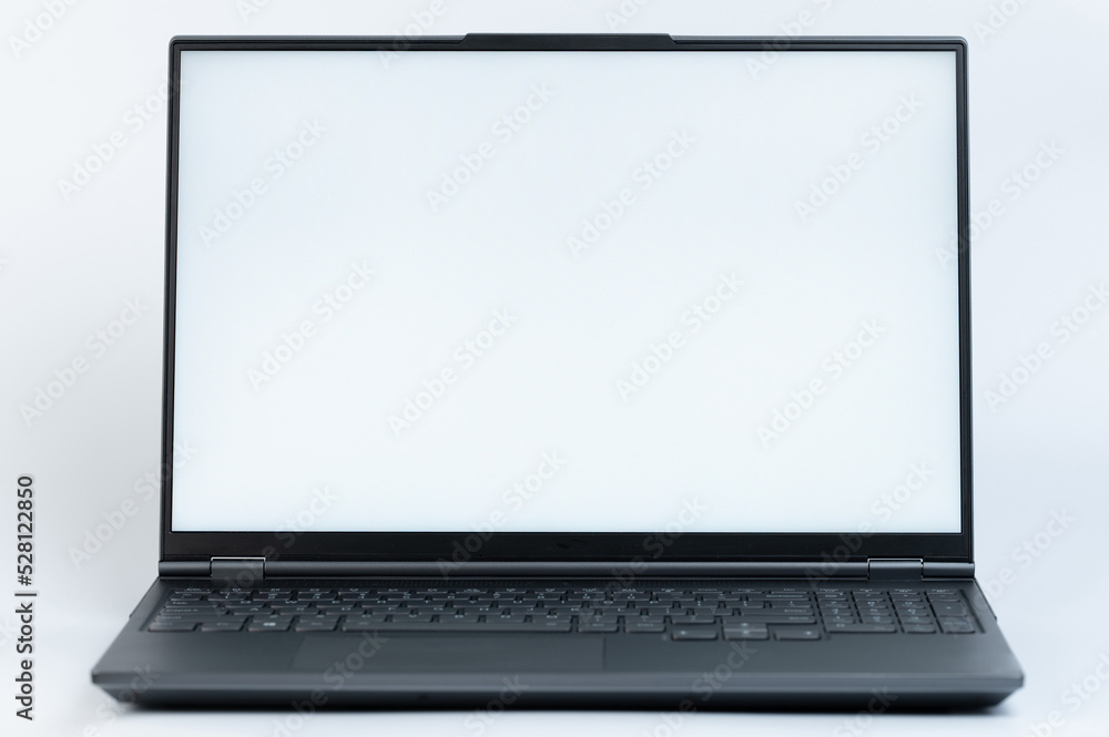Modern laptop front view Modern laptop front view