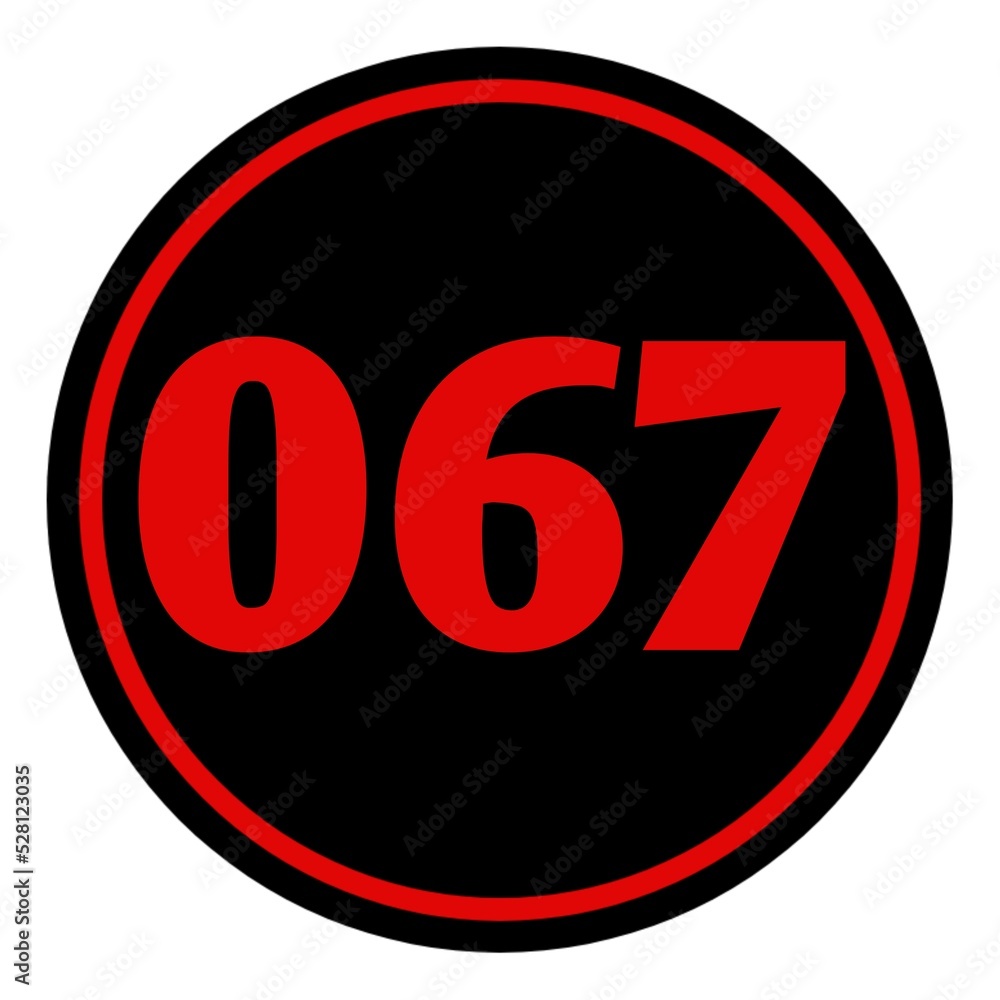 The serial number of participants in the form of a circle with a black background, red numbers to be placed on the chest or back The serial number of participants in the form of a circle with a black background, red numbers to be placed on the chest or back