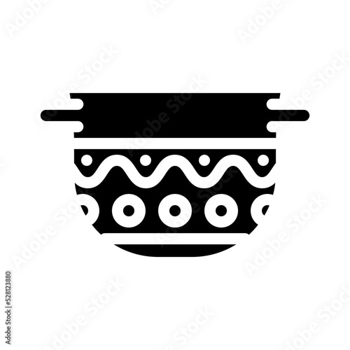 food clay crockery glyph icon vector. food clay crockery sign. isolated symbol illustration