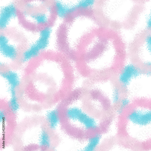 Digital basic abstract blurry pink and blue seamless pattern. Pink paintbrush lines diagonal seamless design for fabric, texile print, dress print. Hand drawn brush strokes on white background © Tiana_Geo