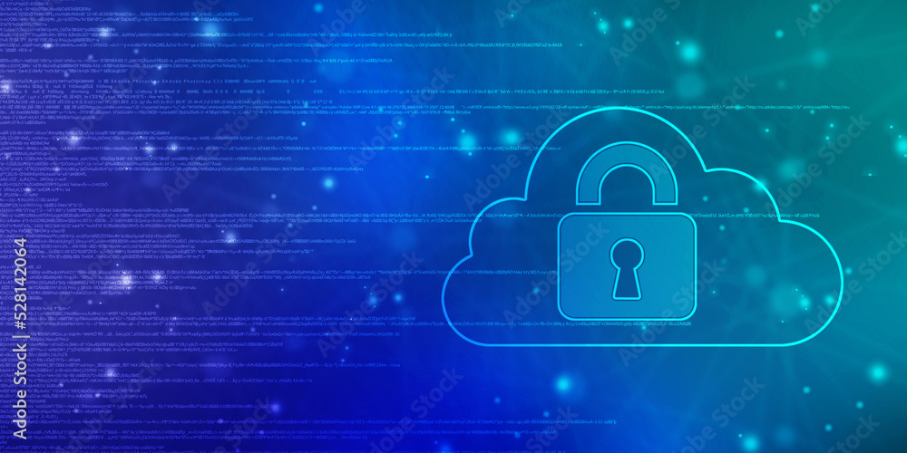 2d illustration of Cloud computing, Digital Cloud computing Concept background. Cyber technology, internet data storage, database and data server concept 2d illustration of Cloud computing, Digital Cloud computing Concept background. Cyber technology, internet data storage, database and data server concept