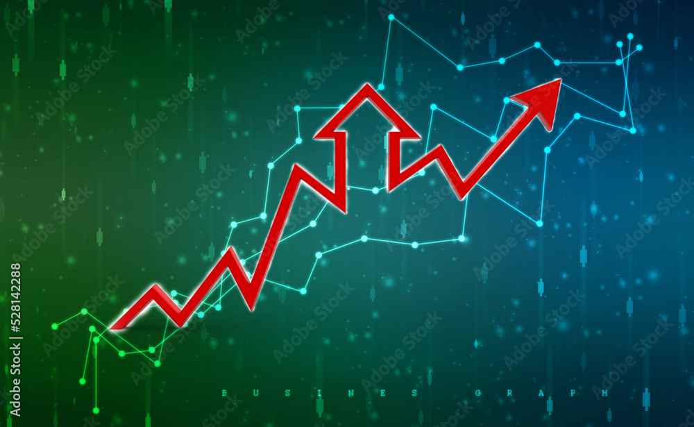 Fototapeta premium 3d rendering business graph and documents. Stock market chart. Business graph background, Financial Background