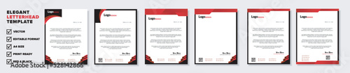 set of new modern letterhead template for stationery design all business company. vector editable format editable  A4. for download.