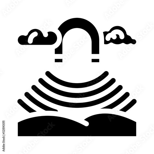 geomagnetic storm glyph icon vector. geomagnetic storm sign. isolated symbol illustration