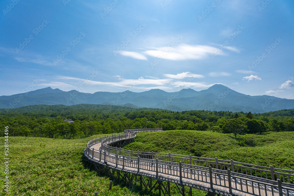 北海道 連山展望台から見る知床連山