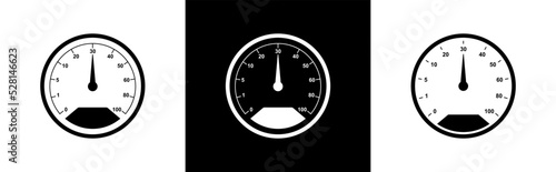 Speedometer icon, manometer symbol, tachometer signs, vector illustration photo