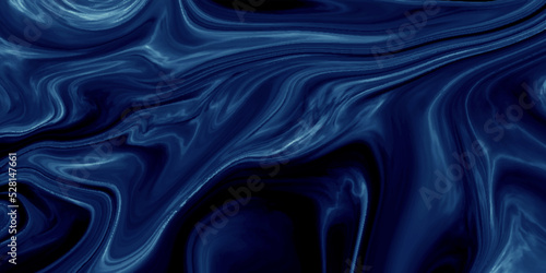 	Dark blue marble oil ink liquid swirl texture for do ceramic counter dark blue abstract light background, red Oil or Petrol liquid flow, liquid metal close-up, wide horizontal banner